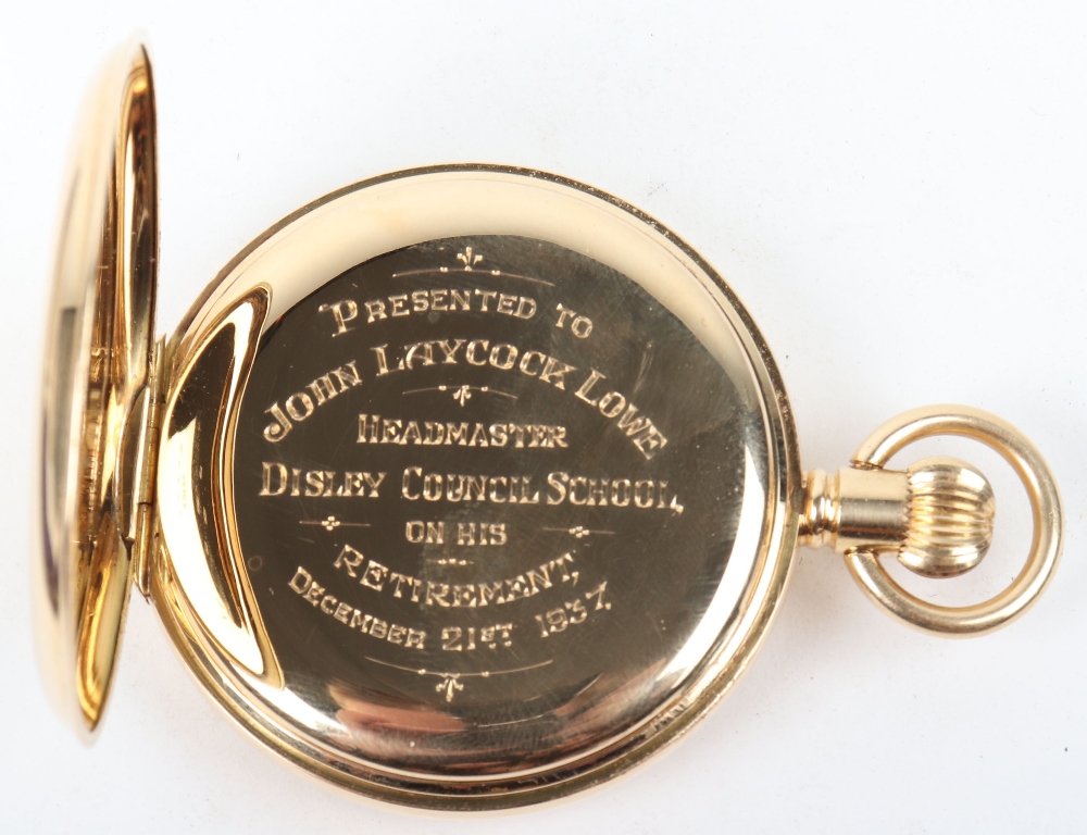 An 18ct gold half hunter pocket watch, Paul Ditisheim - Image 5 of 11