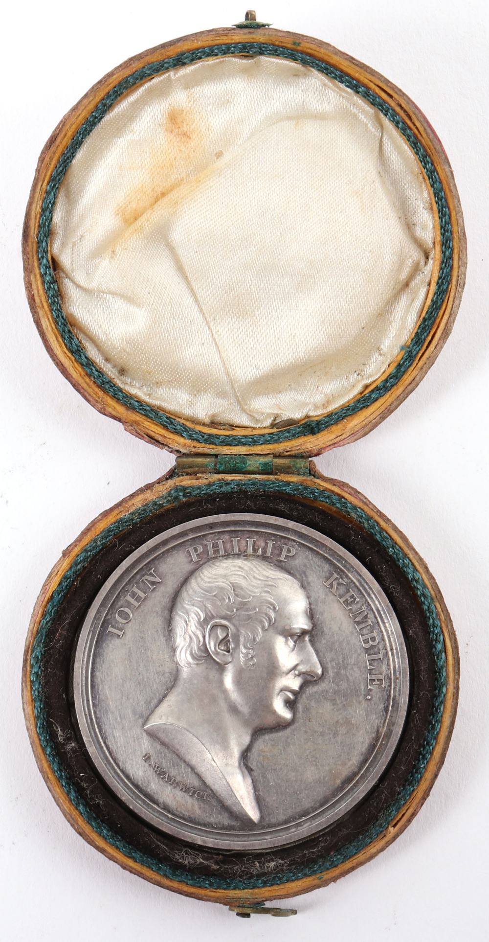 A very rare George III Theatrical silver medal for John Philip Kendle