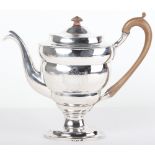 A fine George III silver coffee pot, Charles Alridge, London 1801