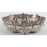 A Victorian silver chased bowl, William Cripps, London 1884