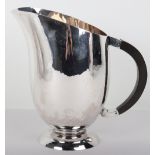 A modernist silver jug, Thomas Bradbury & Sons, Sheffield 1939