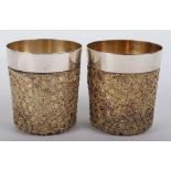 A pair of Stuart Devlin beakers, 1978