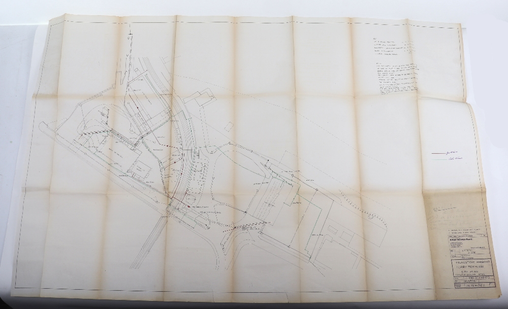 British Railways Board 1970’s plan of Folkestone Harbour Ferry Terminal Site Plan - Image 6 of 11