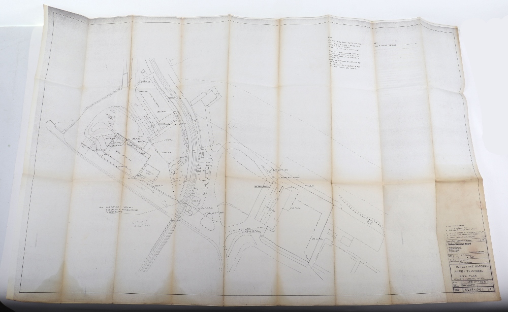 British Railways Board 1970’s plan of Folkestone Harbour Ferry Terminal Site Plan - Image 9 of 11