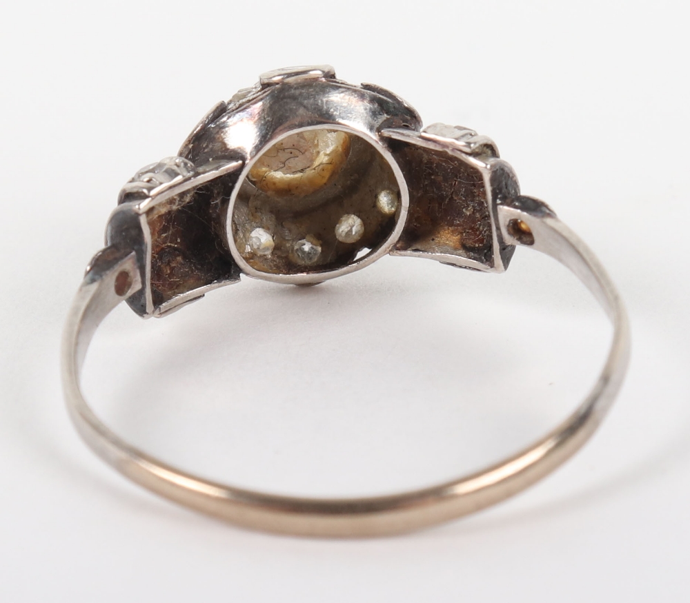 A Continental gold (unmarked) and diamond cluster ring - Image 4 of 4