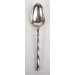 An early 20th century silver spoon with bamboo design handle ,William Hutton & Son, Sheffield 1903