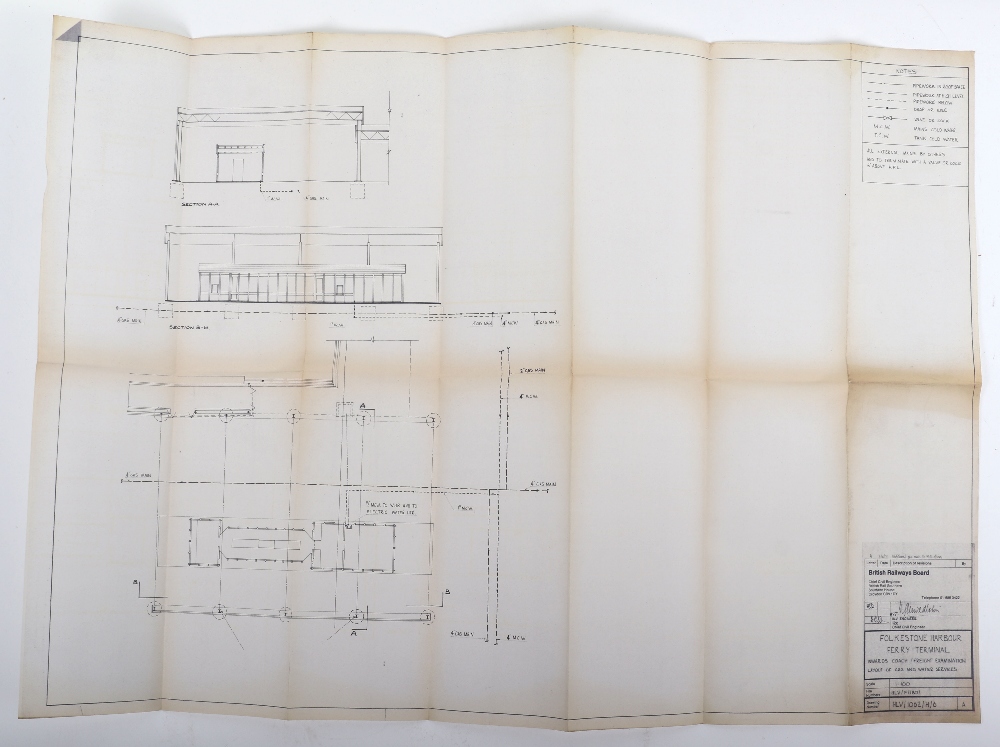 British Railways Board 1970’s plan of Folkestone Harbour Ferry Terminal Site Plan - Image 8 of 11