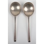 A pair of Georgian silver spoons, London 1797