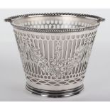 A Victorian silver and glass basket, Thomas Bradbury & Sons, Sheffield 1882