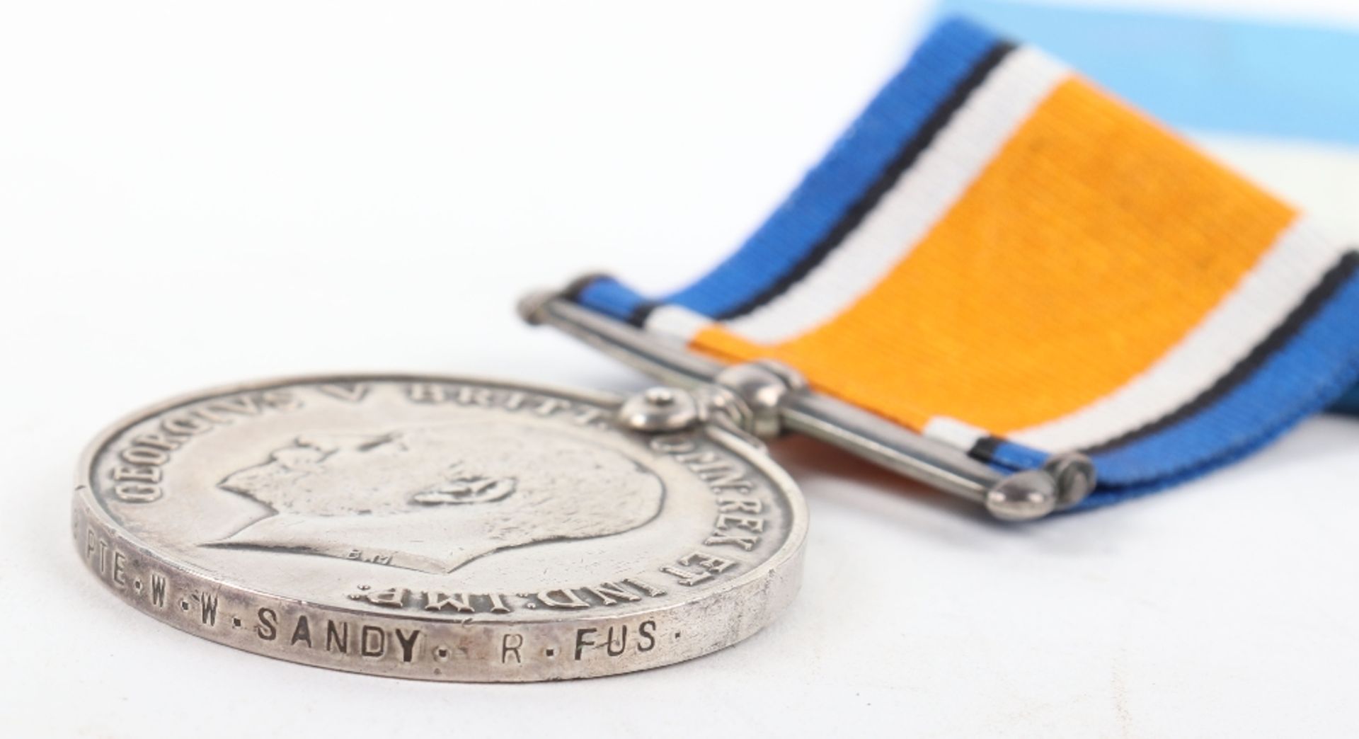 Great War Battle of the Somme Wounded Medal Pair Royal Fusiliers - Bild 7 aus 9