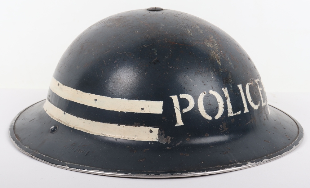 WW2 British Home Front Police Sergeants Steel Helmet - Image 4 of 9