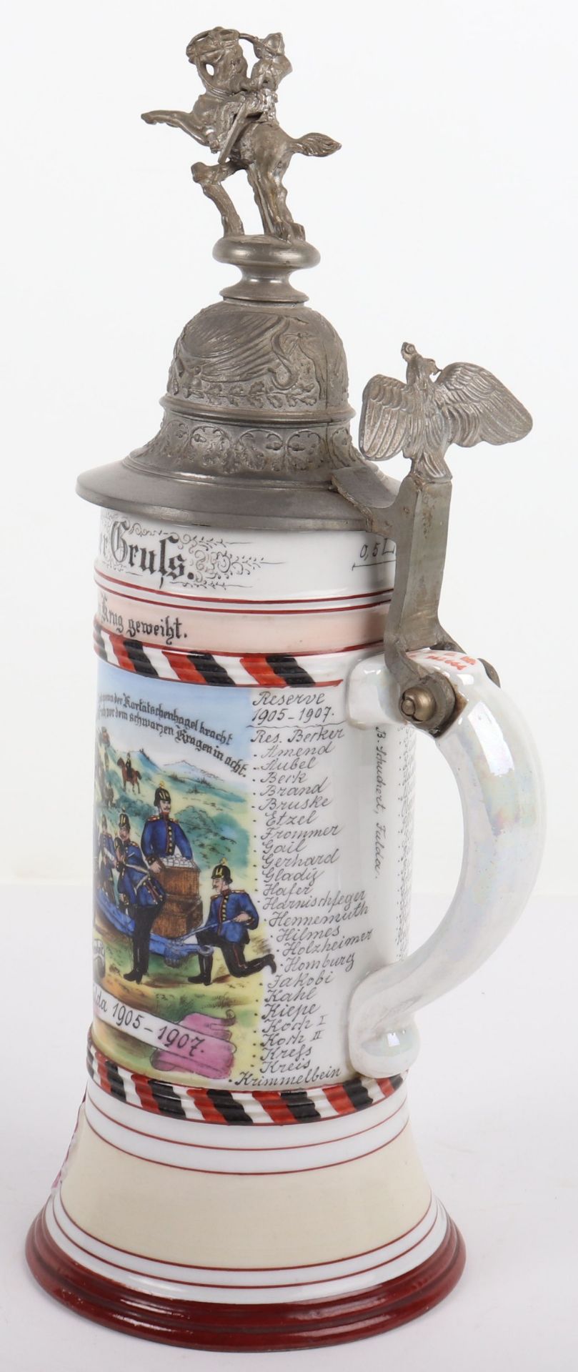 Imperial German Field Artillery Regiment Nr 47 Fulda 1905-07 Commemorative Stein - Bild 4 aus 23