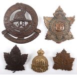 5x Canadian C.E.F Cap Badges
