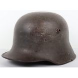 Imperial German M-17 Battle Damaged Combat Helmet