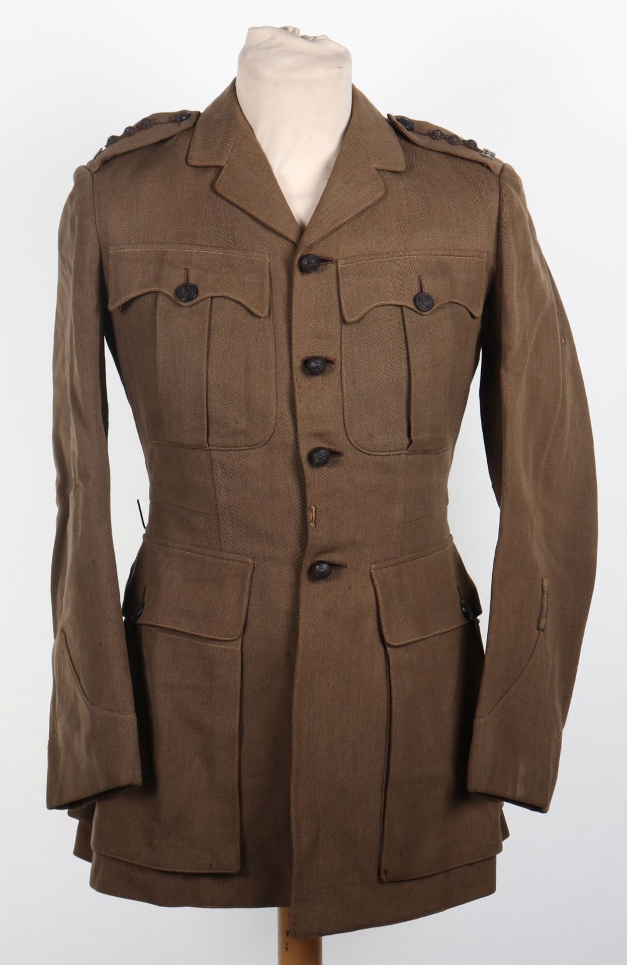 WW1 British 1917 Pattern Shoulder Rank Tunic of Kings Royal Rifle Corps Interest
