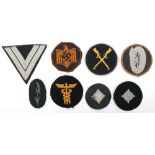 Grouping of Third Reich Cloth Insignia