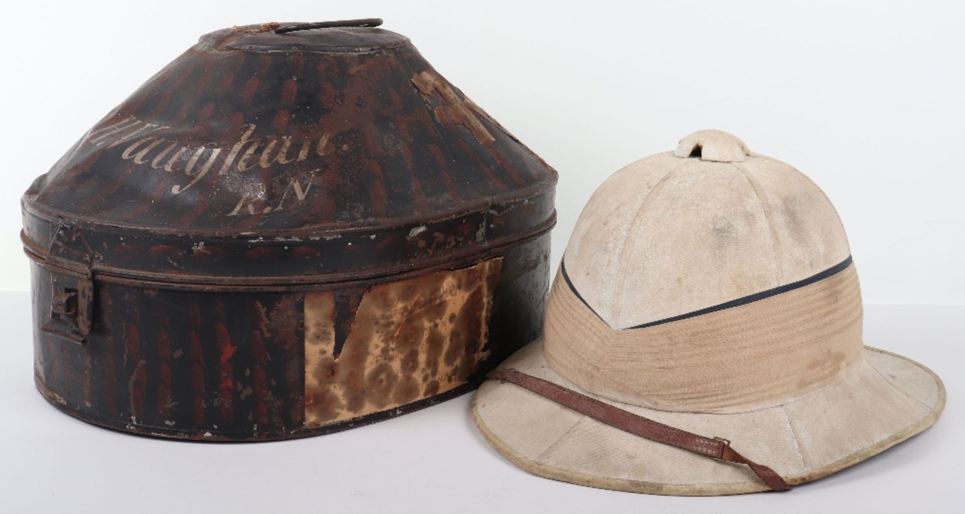 Royal Navy Officers Foreign Service Helmet of Captain H R H Vaughan, Secretary to Admiral Lord Cork - Bild 2 aus 14