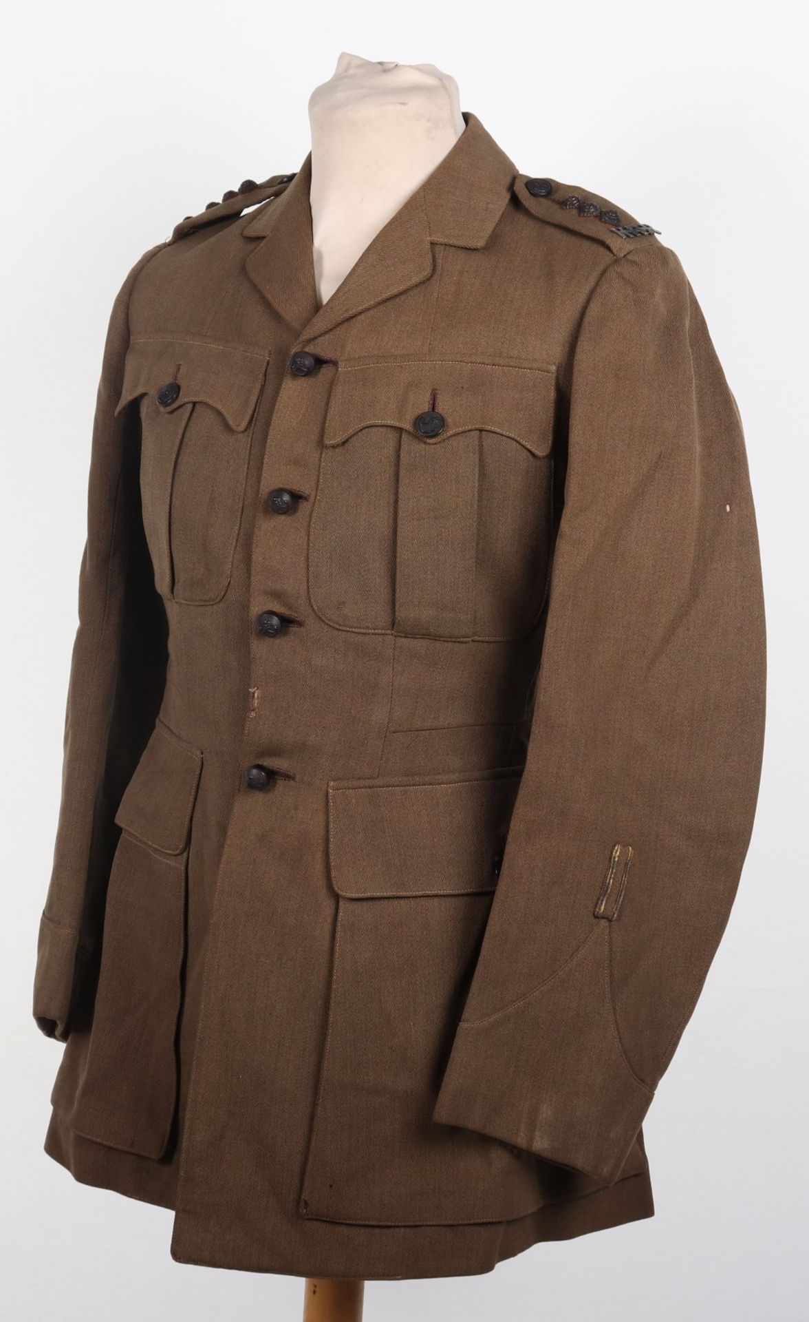 WW1 British 1917 Pattern Shoulder Rank Tunic of Kings Royal Rifle Corps Interest - Bild 6 aus 10