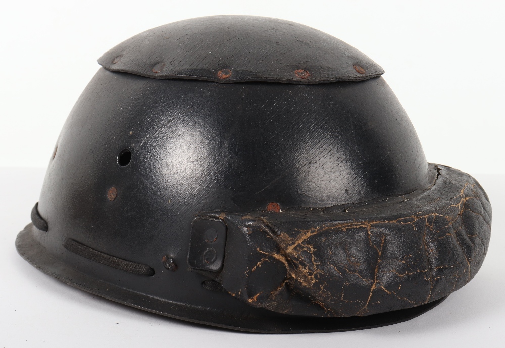 WW2 British Early Pattern Tank Crew Helmet - Image 2 of 7