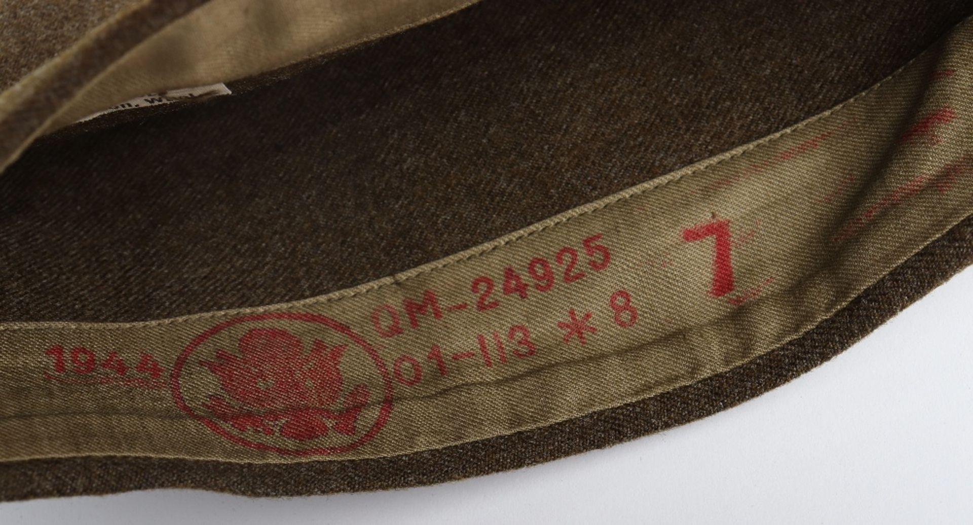 WW2 American London Made Officers Overseas / Side Cap - Bild 7 aus 9