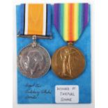 Great War Battle of the Somme Wounded Medal Pair Royal Fusiliers