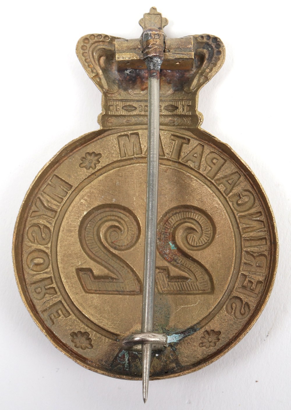 Victorian Indian Army 22nd Madras Infantry Pagri Badge - Image 2 of 2