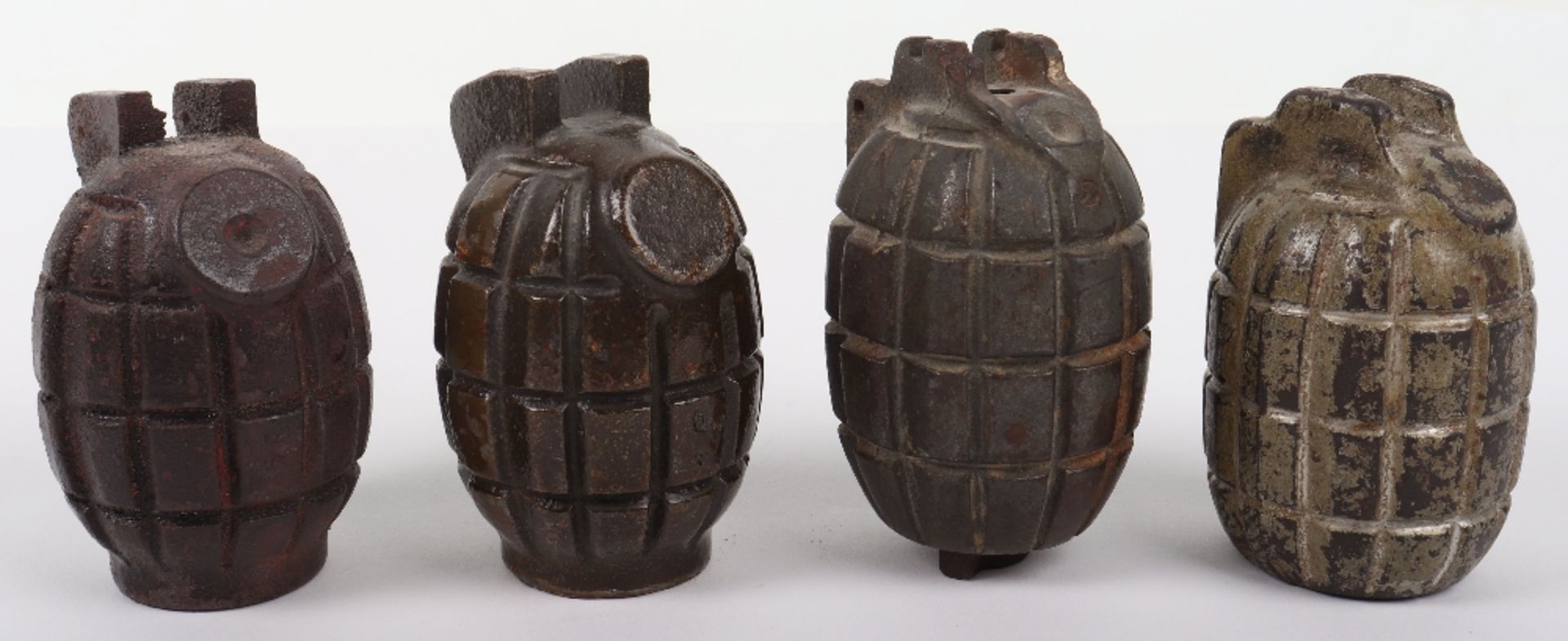 4x Inert British Mills Grenade Bodies