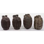 4x Inert British Mills Grenade Bodies