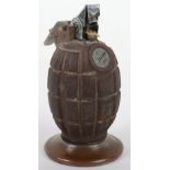 Inert British Mills Grenade Converted to Table Lighter