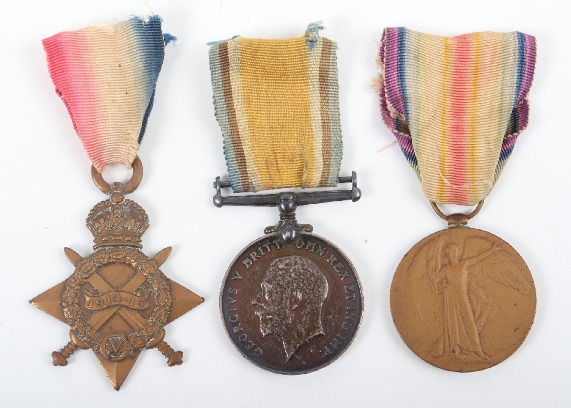 Great War British 1914-15 Star Medal Trio Kings Royal Rifle Corps & Royal Garrison Artillery - Bild 2 aus 4