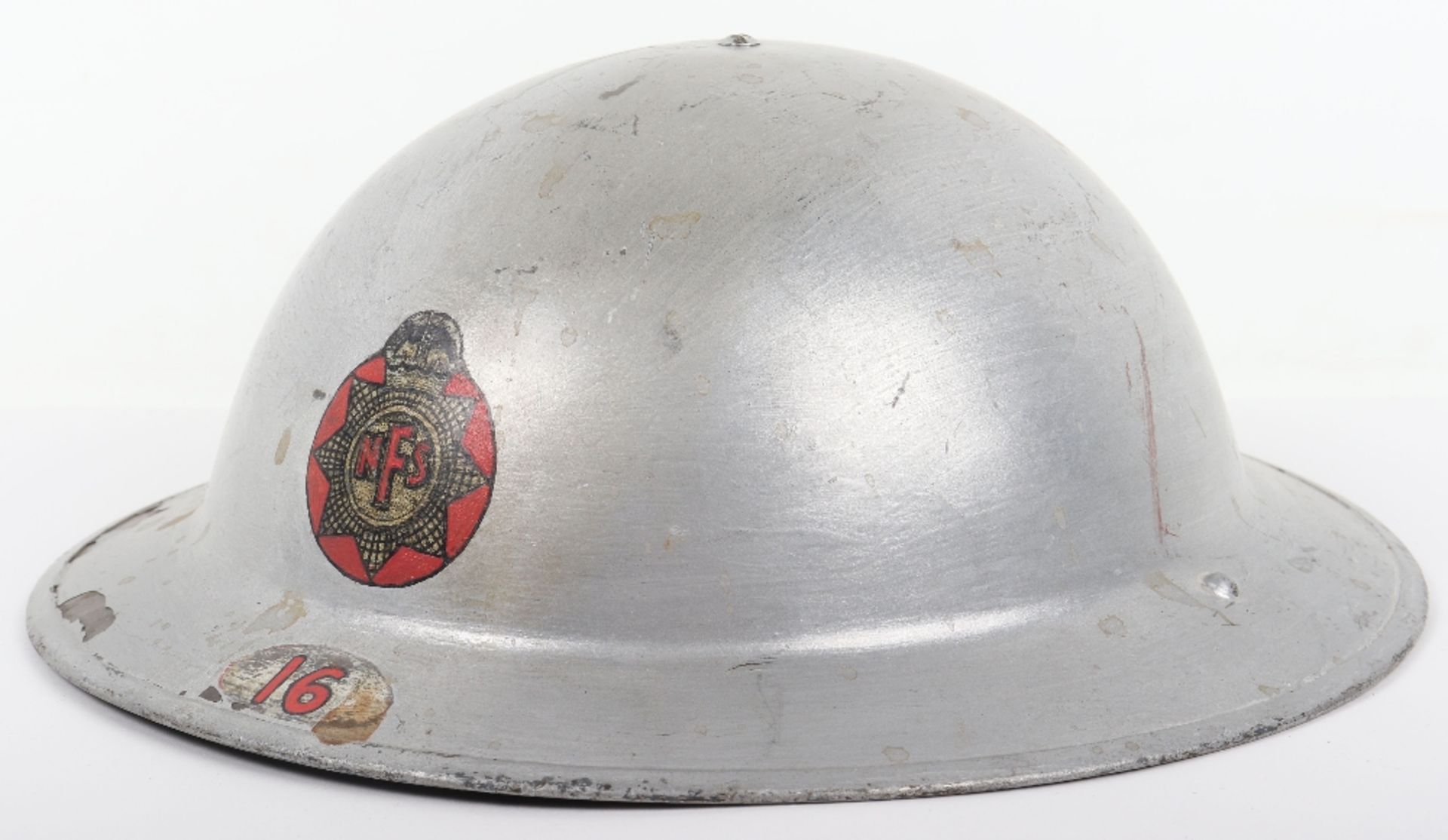 WW2 British National Fire Service Steel Helmet - Image 4 of 8