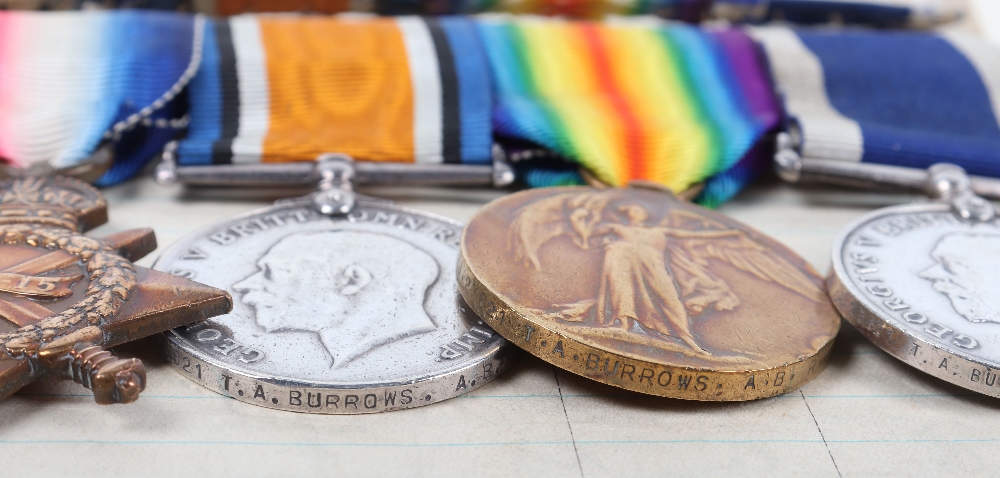 Great War Royal Navy Divers Long Service Good Conduct Medal Group of Four, Serving on HMS Jessamine - Image 6 of 11