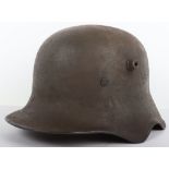 Rare Imperial German Model 1918 Ear Cut Out Steel Combat Helmet