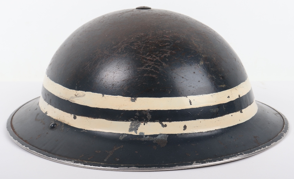 WW2 British Home Front Police Sergeants Steel Helmet - Image 6 of 9