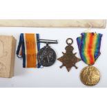 British 1914-15 Star Medal Trio Royal Navy