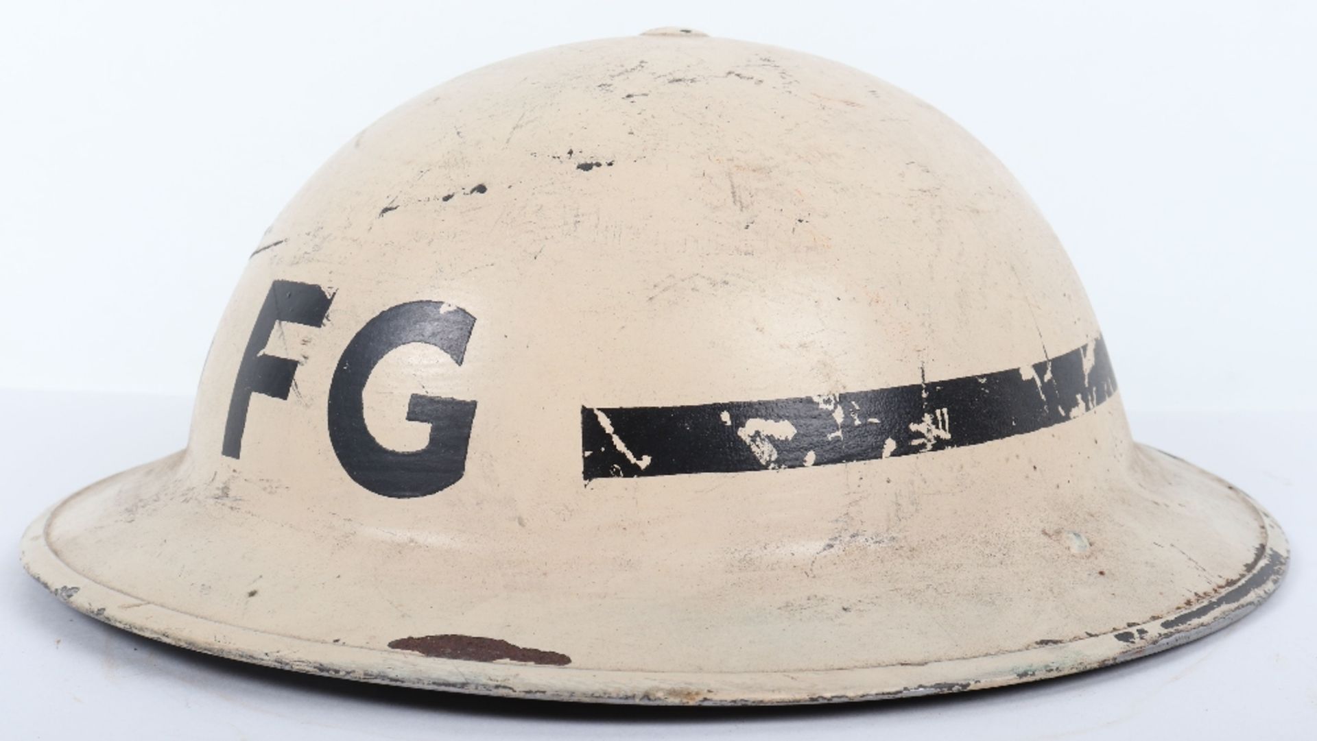 WW2 British Home Front Fire Guard Senior Leaders Steel Helmet - Image 3 of 9