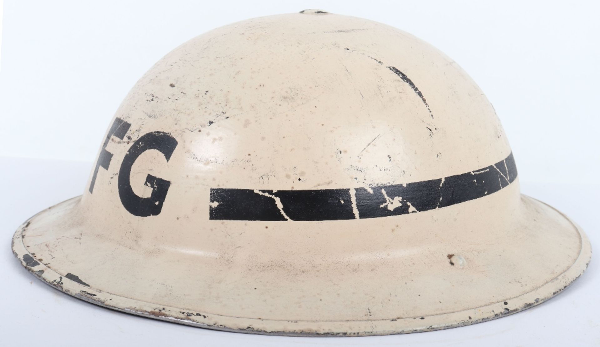 WW2 British Home Front Fire Guard Senior Leaders Steel Helmet - Image 5 of 9