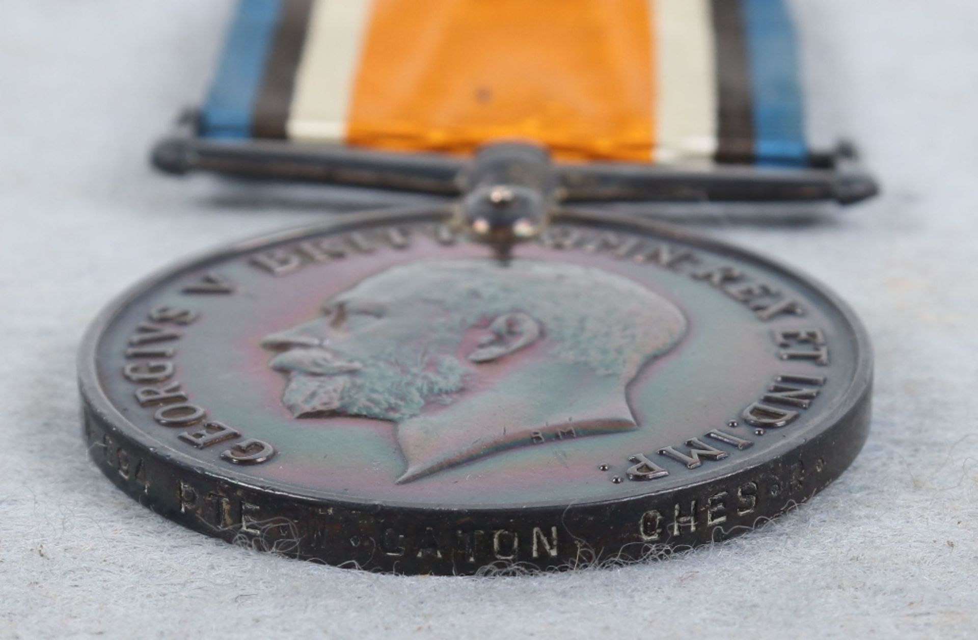 WW1 13th (Wirral) Battalion Cheshire Regiment 1916 Casualty Medal Trio & Plaque Group - Image 3 of 10