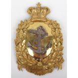 Rare Royal Dockyard Battalion Officers 1847 Pattern Shako Plate