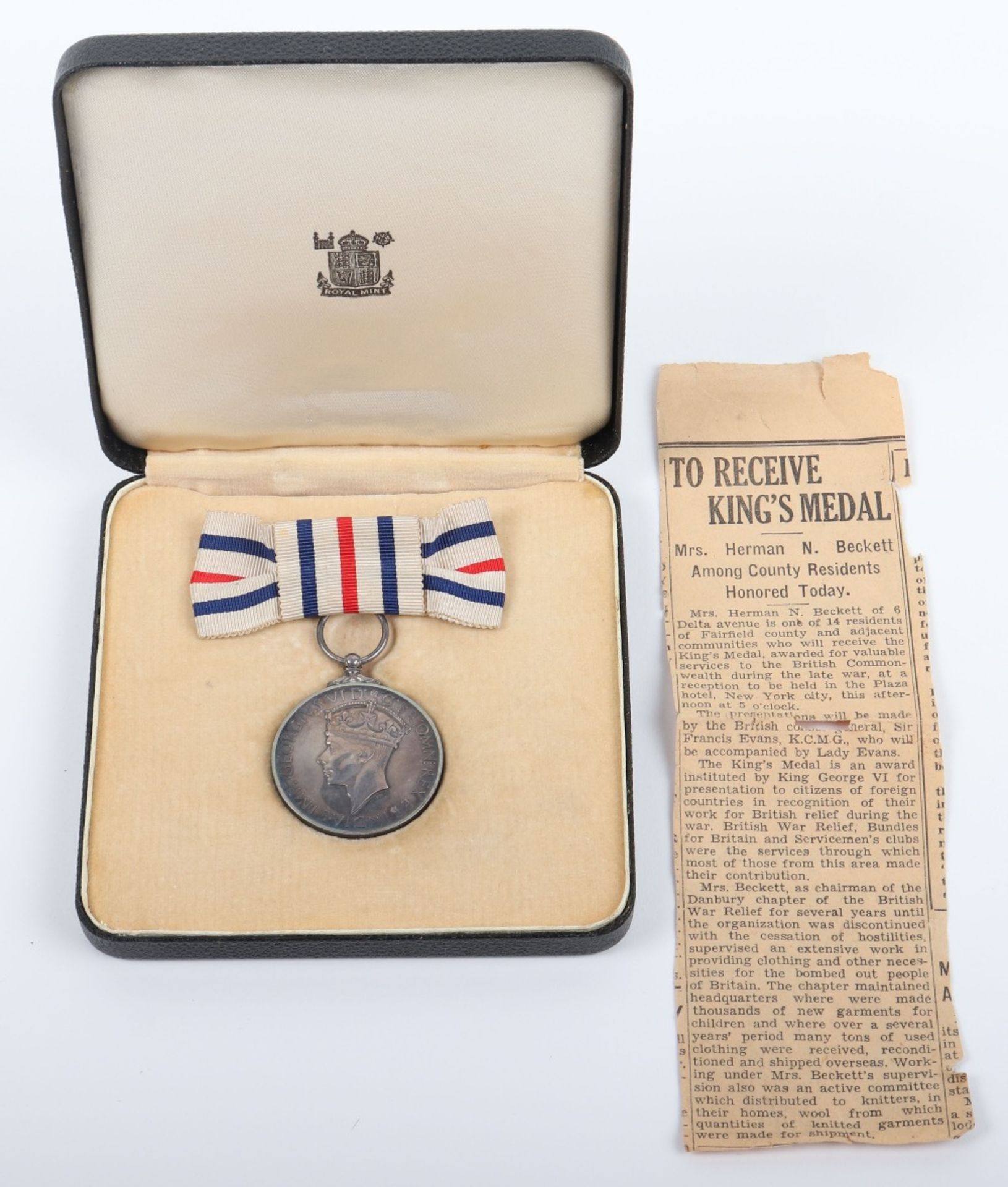 George VI Kings Medal for Service in the Cause of Freedom - Image 9 of 9