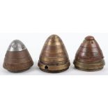 3x WW1 Shell Fuse Heads