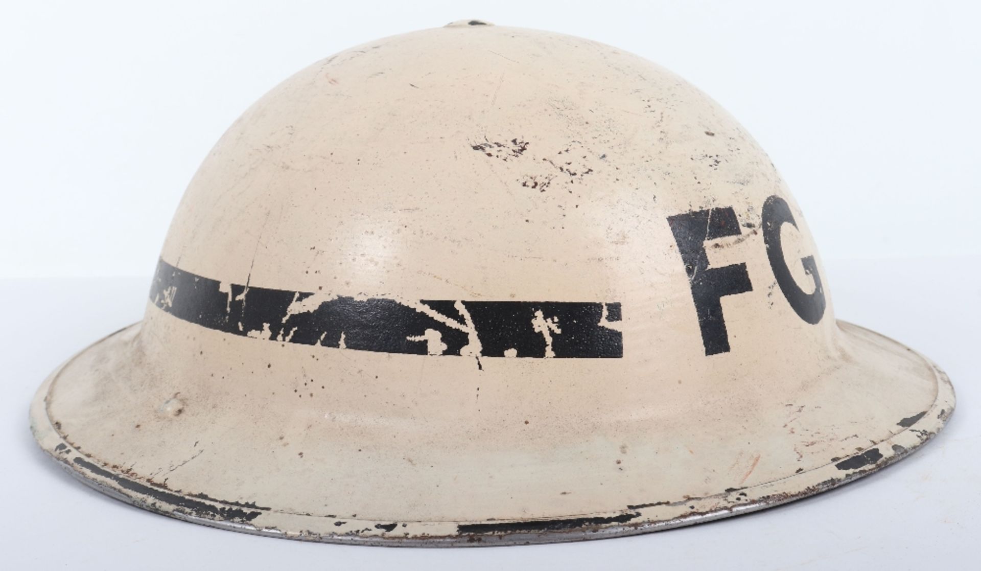 WW2 British Home Front Fire Guard Senior Leaders Steel Helmet - Image 7 of 9