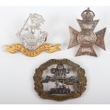 * 3x British Officers Regimental Cap Badges