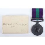 * George VI General Service Medal Officer Royal Artillery