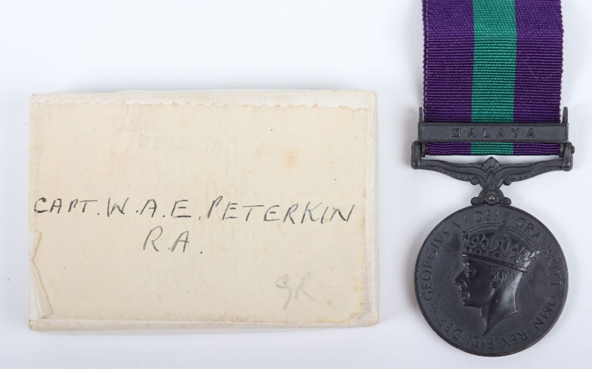 * George VI General Service Medal Officer Royal Artillery