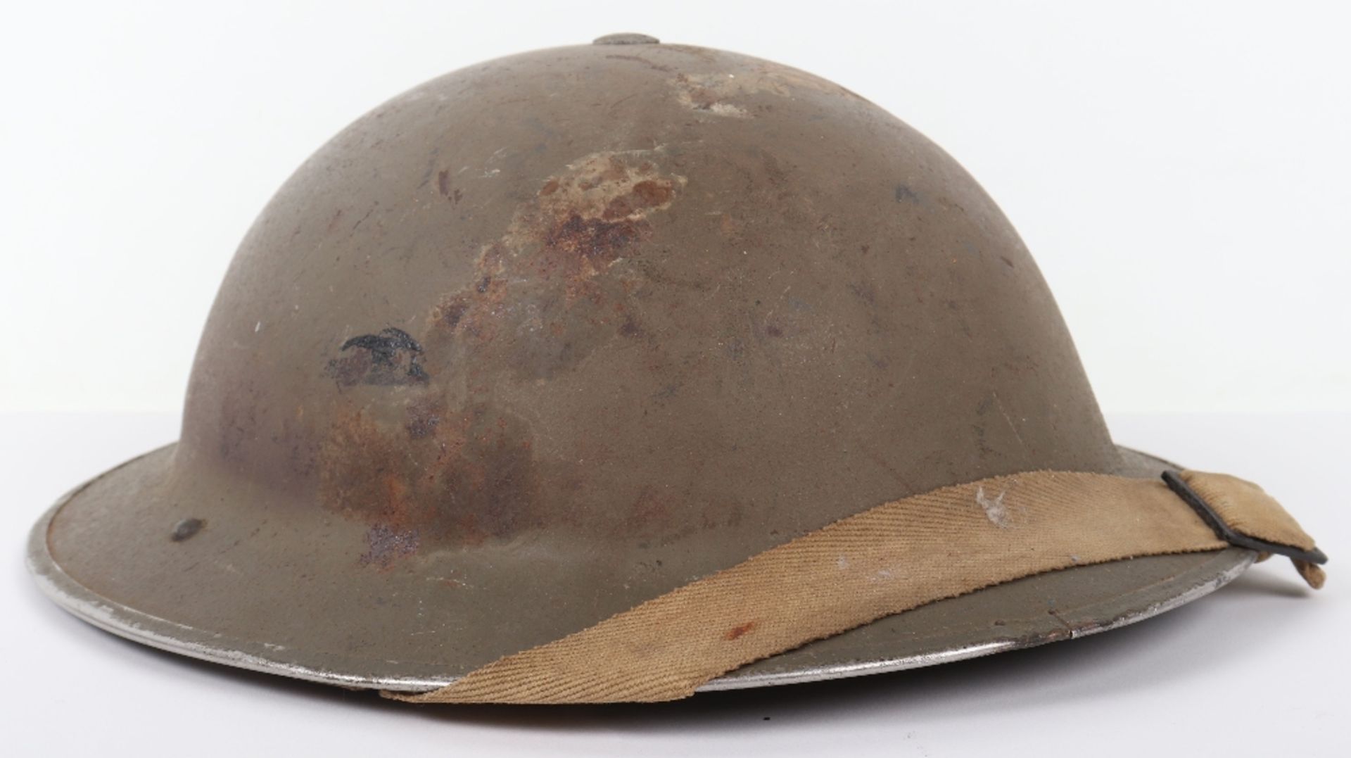 WW2 Royal Army Service Corps Marked Steel Combat Helmet - Bild 2 aus 9