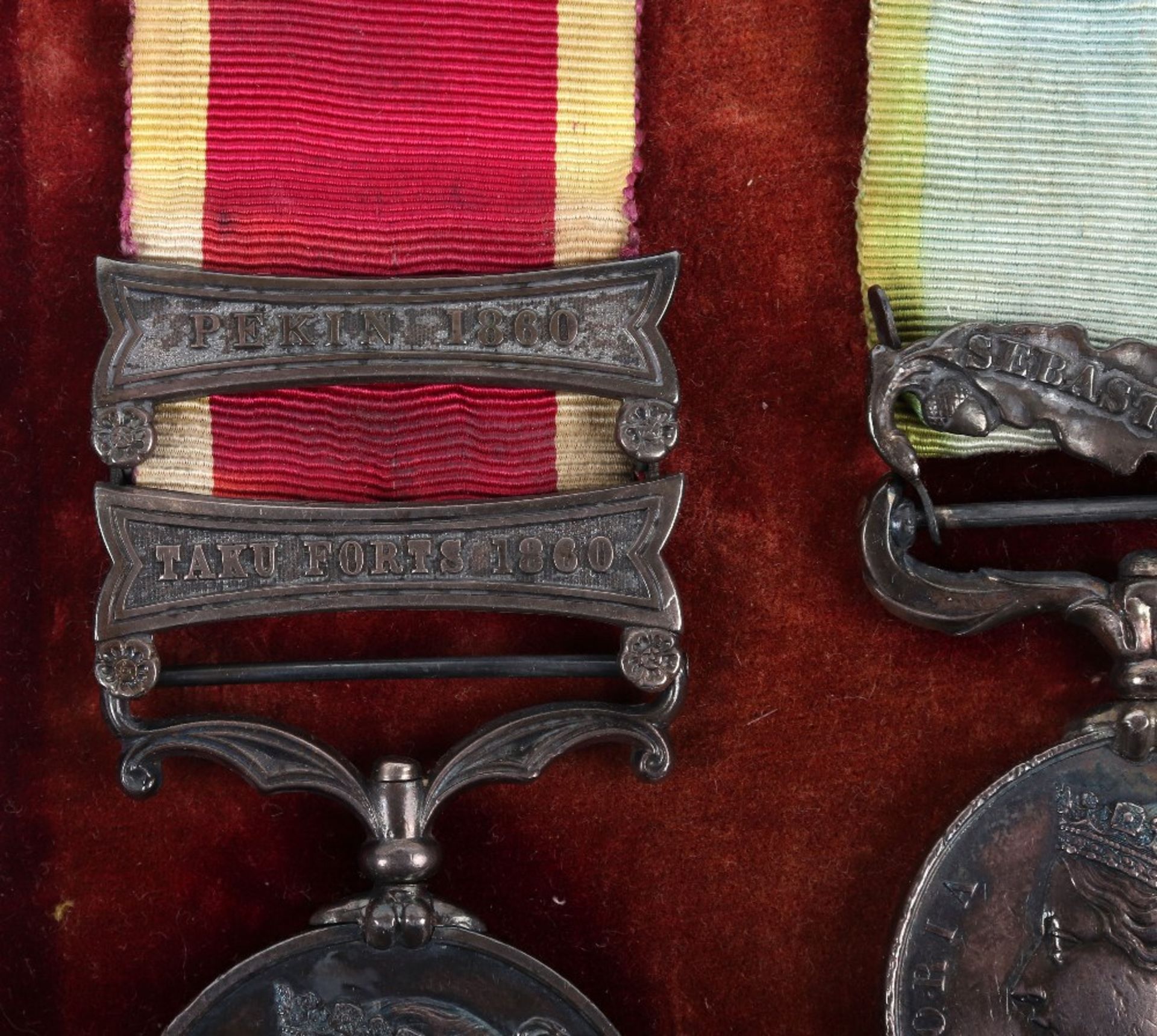 Victorian 2nd China War and Crimea Campaign Medal Group of Three 2nd Battalion the 1st Royal Regimen - Bild 2 aus 9