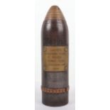 Inert WW1 Turkish 75mm Shrapnel Projectile