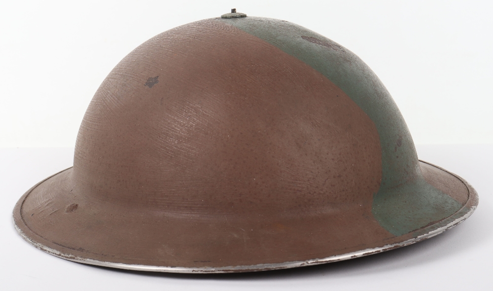 WW2 British Camouflaged Steel Combat Helmet - Image 3 of 8