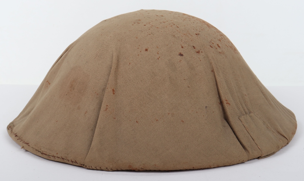 WW1 British Steel Helmet with Khaki Cloth Cover and Shoulder Strap - Image 2 of 11